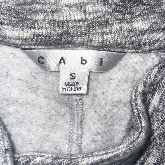 CAbi Marbled Gray Short Cotton Jacket Style #596 | Small | Cozy Funnel Neck - Picture 4 of 5